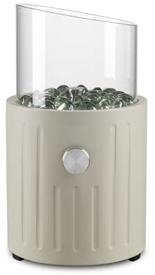 tepro Fluvin - Braciere a gas da tavolo, rotondo, con pietre decorative in vetro