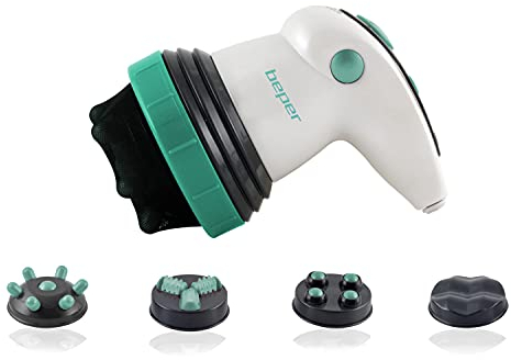 BEPER 40.500 4-in-1 Anti-Cellulite-Massagegerät für Frauen, 25 W, Infrarot-Massage, Dreifache Kreisbewegung, Straffend und festigend, Einstellbare Leistung, Weiß