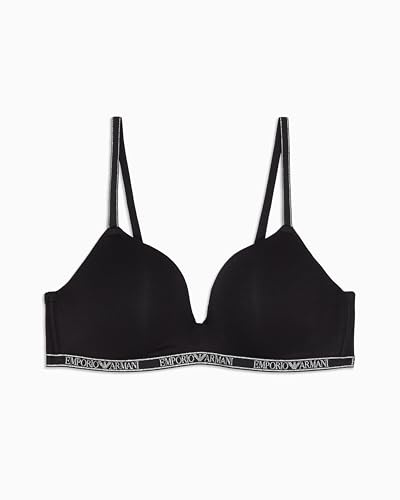 EMPORIO ARMANI Damen Padded Triangle Bra Gepolsterter BH, Schwarz, XL