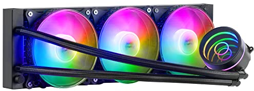 Mars Gaming MLONE360, Refroidissement Liquide CPU, TDP 550W, Miroir Infini, 3x Ventilateurs FRGB Silencieux, Multisocket Universel, Noir