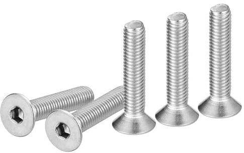 DTGN M5-0.8 x 25mm Sechskantschrauben mit Zylinderkopf, 25er Packung aus 304 Edelstahl, Vollgewinde, Senkkopfschrauben