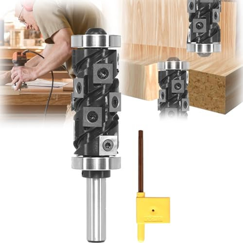 Fresa A Filo, Fresa Intercambiabile Albero 12mm A Spirale In Metallo Duro Integrale FresaCopiare Per Fresatrice Verticale Diametro Taglio 30mm Filo Cuscinetti Sfera Superiore E Inferiore