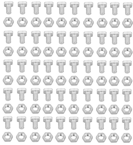 Pongnas Greenhouse Bolts Nuts, Nuts And Bolts And Assortment And Greenhouse Repair Kit 50pcs Aluminium 50pcs Tool Accessory Set for Outdoor Plant Gardening