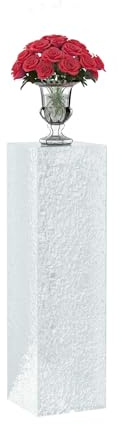 StarK Dekosäule Iced Arcylglass, Blumenständer (XL = 35x35x100cm Hoch) Blumensäule,Pflanzenständer [belastbar bis 30kg]