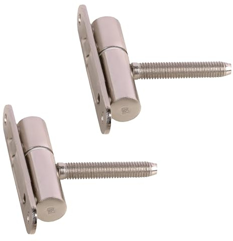 Gedotec Scharniere - Renovier-Bänder Türscharniere Metall vernickelt | 2 Stück Türbänder zum Aufschrauben - einbohren | MADE IN GERMANY | Türscharniere für Holztüren und Holztürstöcke | Einbohrbänder