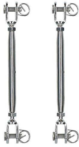 Rigging Screw 5mm Jaw to Jaw Turnbuckle Straining Marine Stainless 2 Pack