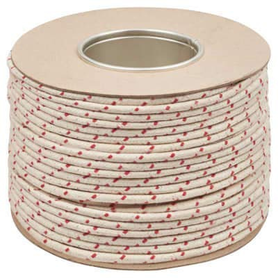 No.2 (6mm) - Quality Everlasto Traditional Redspot Waxed Cotton Sash Cord (6MM x 100M)