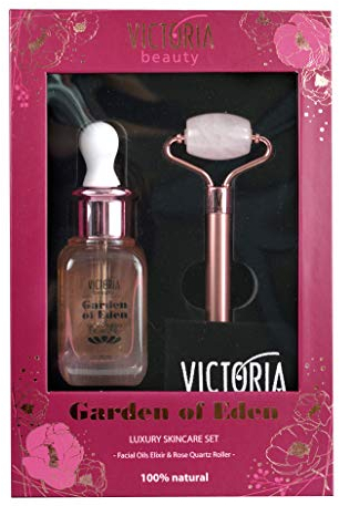 Victoria Beauty Coffret cadeau pour femme avec rouleau de jade et sérum pour le visage, coffret cadeau pour femme avec sérum anti-rides, kit de soin du visage – Garden of Eden