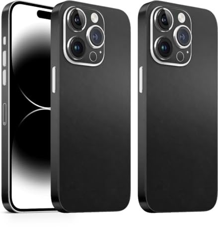 TF Skins Lot de 2 films de protection pour l'arrière et les côtés d'Apple iPhone 12 Pro Max - Aspect élégant - Protection de l'appareil photo contre les rayures - Noir mat