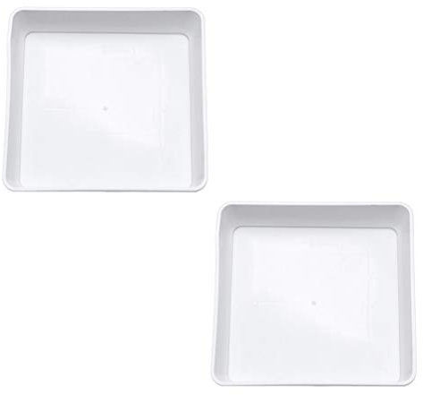 Angoily 2 Stück Quadratische Pflanzgefäße Pflanzenuntersetzer Tropfschalen Für Pflanzen Sukkulenten Töpfe Tablett Entwässerungsuntersetzer 60 X 60 cm Gartentablett