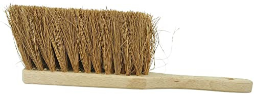 Scopa in cocco 280 mm - Scopa robusta in legno non verniciato con setole di cocco, colori naturali, ideale per casa, giardino e officina, marrone, 1 pezzo