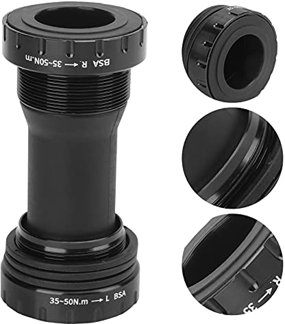 RiToEasysports Bike BC Tretlager, 1,37 X 24T Rennrad Tretlager 68‑73 Mm BB Tretlager Aluminiumlegierung (Schwarz)