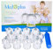 Cupping Cups with Pump 12 Pieces, Glass Cupping, Traditional Chinese Therapy, Chinese Massage Medical, 58 mm x 27 mm x 37 mm | Back Pain Relief, Physical Therapy, Lymphatic Drainage Neck