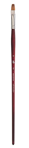Princeton Velvetouch Flachbürste, Langer Griff, Größe 10, professionelle Künstlerpinsel für gemischte Medien, Acryl, Öl