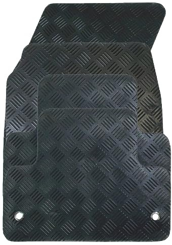 Gummi-Fußmatten-Set, kompatibel/Ersatz für Opel Corsa D (Baujahre 2007 bis 2014), passgenau, strapazierfähig, wasserdicht, rutschfest