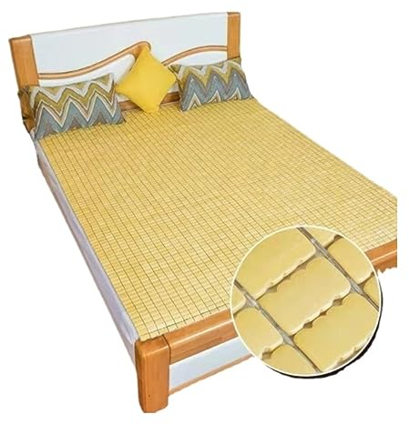 MOBAAK Tatami Matte Bambusmatte, Bett, Sommer, Kühlende Isomatte, Heimmatratze, Zusammenklappbar, Glatte Klimaanlagenmatte Bodenmatratze Aus Bambus (Color : A, Size : 0.9 * 1.9m(35 * 75in))