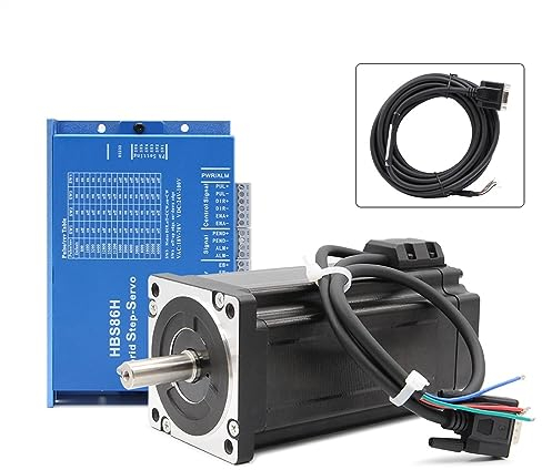 VChics Schrittmotor, Nema34 12,2 Nm Closed Loop Schrittmotor-Kit 86HS120N + HBS86H Schrittmotor mit Encoder 2 Phase 6A 30-100 V Servomotor-Kit Hohes Drehmoment