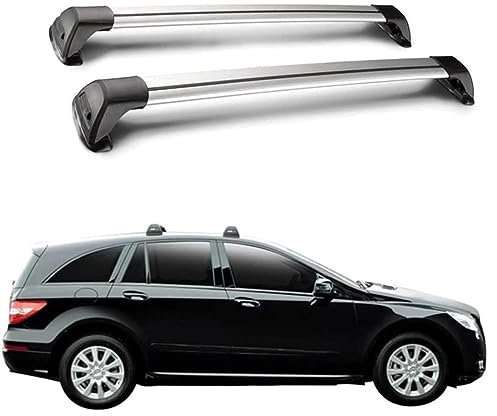 CCLXWY Barres de Toit pour Benz R-Class W251 V251 MPV 2006-2019 Sedan Galerie de Toit pour Voitures Porte-vélos Coffres de Toit Porte-Bagages Rails de Toit Intégrés Pré-assemblé avec Serrure,B