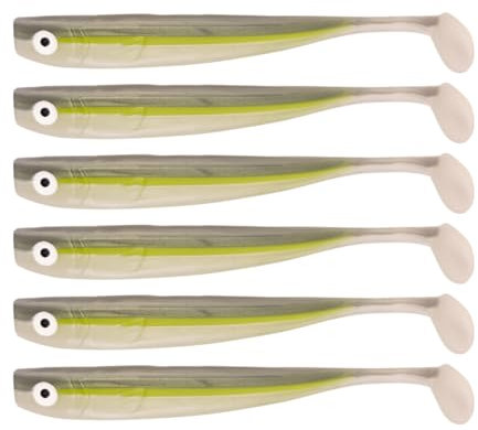 Zanderbait 9cm Gürkchen, Angelköder, Kunstköder, Zanderbait, Zanderköder, Softbait, Gummifisch, Gummiköder, Lieferumfang 6 Stück.