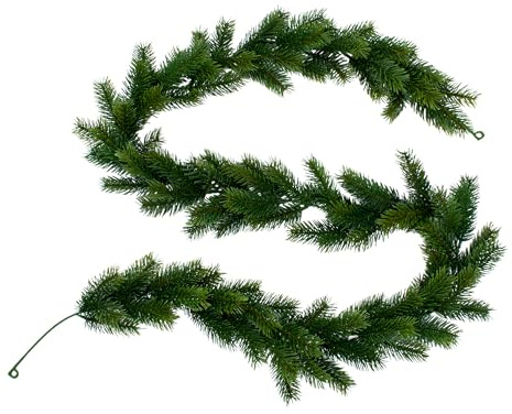 Weihnachtsgirlande aus Kunsttanne, grün, 160 cm | Edeltanne, für Außen und Innen, Weihnachten Advent Winter