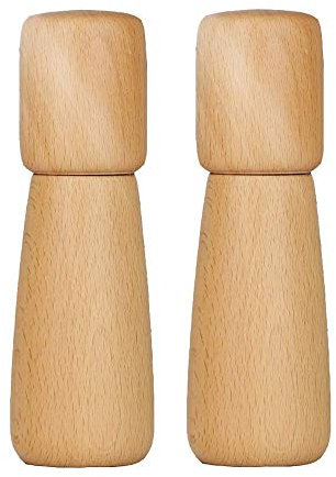 Salz- und Pfeffermühle aus Holz, Salz- und Pfeffermühlen-Set, Mühlen, Gewürzmühlen, Handstreuer, Menage, Stabiler, Verstellbarer Keramikkern.