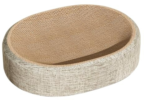 Kratzbretter Katze Pet Kratzbrett 2-in-1-Kratzmatte Für Katzen, Ovales Katzen Kratzmatte Aus Sisal, Multifunktionale Kratzpappe Für Katzen Katzenkratzbrett, Kratzunterlage Für Katzen Zum Ausruhen