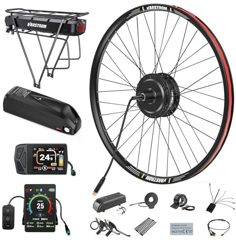Varstrom 250W E-Bike Umrüstset - 26 27.5 28 29 700C 36V kurbelläss gesättigte Hinterrad-Nabenmotor mit Fahrradbatterie, LCD-Anzeige und PAS-Sensor