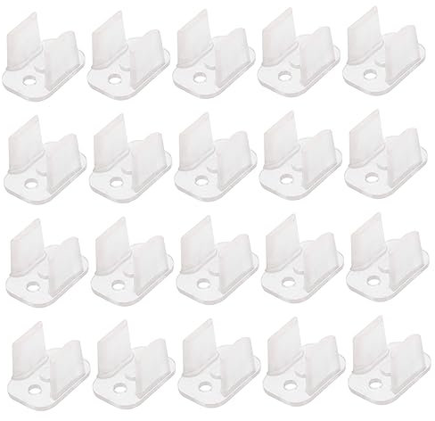 Mikikit 100pcs Led Light Strip Clips One Side Fixing Silicone Bracket for Strip Lights Living Decor