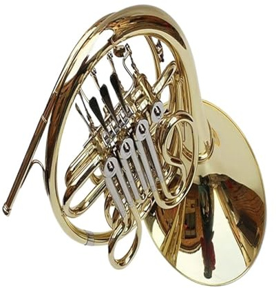 Waldhorn Waldhorn B Stimmung F Stimmung 4 Tasten Gold Zweireihiger Messingkorpus Musikinstrument