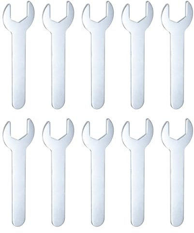 QUARKZMAN 10 Stück Kleiner Schraubenschlüssel, Offener Ringschlüssel 16x95x2mm metrisch Maulschlüssel U-förmiger einzelner Superdünner Flachkopf-Verzinkungsschlüssel für Automobilreparatur