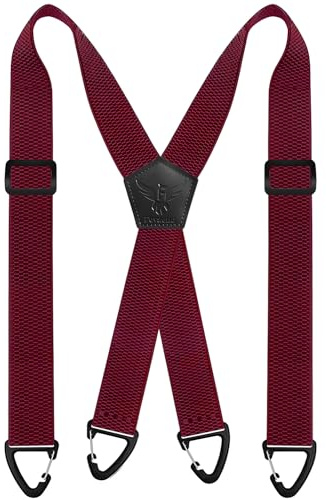 Fevaeno Hosenträger Herren Breit 4cm mit Anti-Rutsch Schnalle
