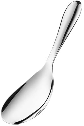 HEALEEP Cucchiaio Da Cucina Acciaio Inossidabile Utensile Versatile Per Servire Riso Zuppe e Mescolare Design Antigraffio e Facile Da Pulire Strumento Cucina Pratico e Resistente