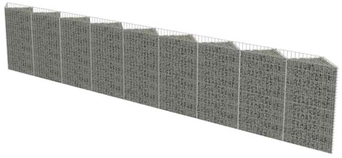 Gabion Panier à Pierres, Mur en Gabion Acier galvanisé 630x30x100 cm