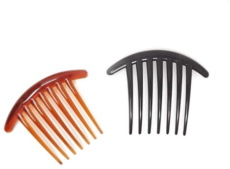 2 Pezzo Fermagli Eleganti a 7 Denti - Accessori per Capelli da Sera e Giorno, Pettinini Laterali per Trecce e Chignon Francese, Adatti a Donne e Ragazze per Ogni Occasione Speciale.