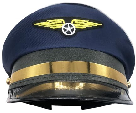 Pilotenmütze, Pilotenhut für Erwachsene, Fliegerhut, Matrosenmütze für Erwachsene, Marinefilot, Kapitänshut für Kapitän, Lieferung