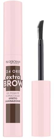 Deborah Milano - 24 Ore Extra Brow Gel Fissante Trasparente, Lunga Tenuta, Effetto Laminazione Immediato, Texture Leggera in Gel, Asciuga Rapidamente