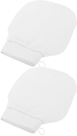 TOPPERFUN 2pcs Exfoliating Shower Bath Gloves for Dead Skin Removal for Bath Spa and Body Scrubbing
