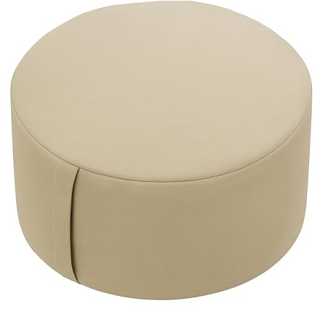 Cuscino meditativo Relaxdays, Yoga e consapevolezza, Rivestimento sfoderabile, H: 13 x 33 cm, zafu, Cotone Beige