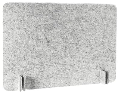 Ljusgrå skrivbordsavdelare – akustisk väggpanel med stödbas, perfekt för hemmakontor, bibliotek, studio – 50 x 60 cm ljudisolerad del