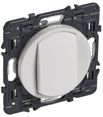 Interrupteur Ou Va-Et-Vient Céliane 10Ax Avec Enjoliveur Blanc Et Support