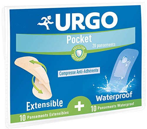 Urgo Kompresse, 10 dehnbar, 10 Stück, wasserfest, antihaftbeschichtet, Taschenformat