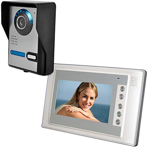 YLXD Video Campanello,Kit Videocitofono,Citofono Videocitofono, 7 Pollici TFT LCD Citofono con Telecamera Visione Notturna IR Impermeabile per la Sicurezza Domestica