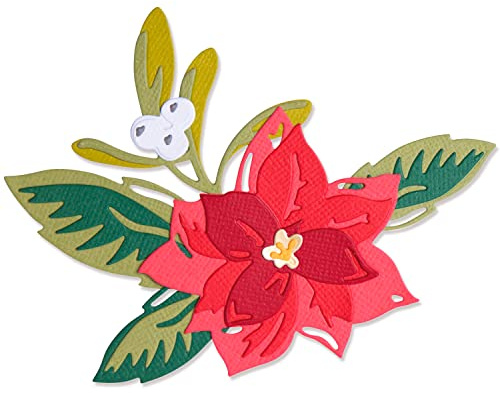 Sizzix Thinlits Stanzschablonen, 13PK, mehrschichtige Weihnachtsblume von Lisa Jones, 665342
