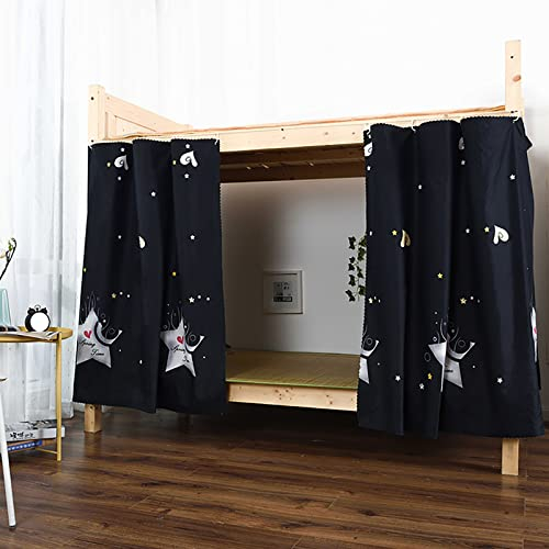 FakeFace 2pcs 1.2m(H) Bettvorhang Vorhang Hochbett Schlafzelt Staubdicht Bett Zelt Vorhang Kinderbett Etagenbett Schlaf Privatsphäre Vorhänge für Studentenwohnheim Kinderzimmer,Galaxie-Muster