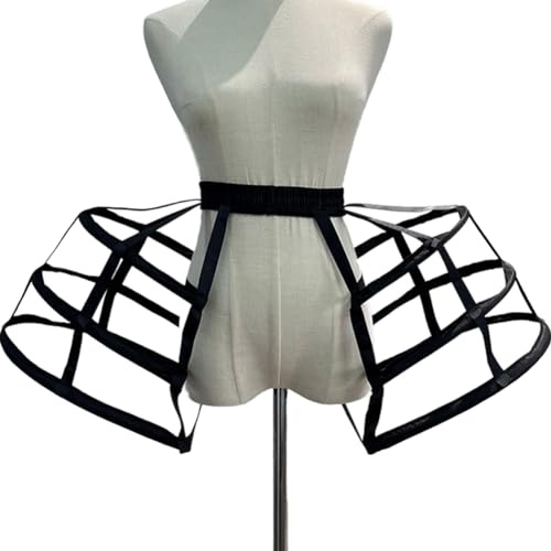 Women's Victorian Crinoline Petticoat Cosplay Dress Bustle Cage Underskirt Petticoat Victorian Pannier Hoops