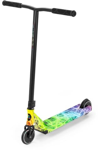 Slamm Strobe Laser | Complete Stunt Scooter 110 Solid Core Aluminium Wheels | 4.8” Alloy Deck W. Rail Extruded Neck Connector and Cut Out | Intermediate Trick Scooter Unique Futuristic Design