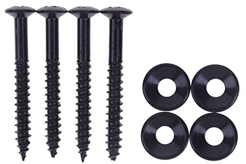 YIWENG 4 PCS Gitarrenhalsgelenk Buchsen Set Gitarrenhals Befestigungsschrauben Bass Ferrules Buchsen mit Muttern,Aderendhülsen und Schrauben für E-Gitarre