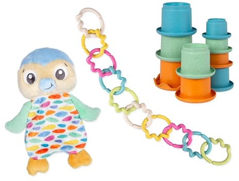 Playgro Plush Stuffed Animal Gift Set ECO Penguin Made from Recycled Water Bottles