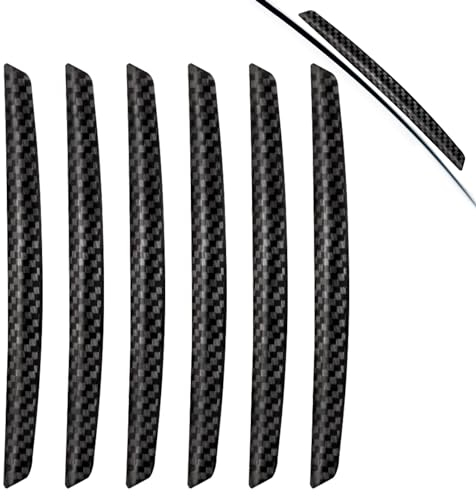 Gentpovth 6 Stück Hochwertiger Autotür Kantenschutz, Auto Universal Carbon Türschützer, Antikollisions-Türschützer, Anti-reiben dekorative Streifen, für die meisten Autos Türgriff, Türen, Rückspiegel