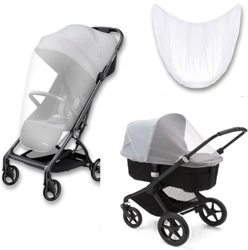 Zanzariera Universale Passeggino, Zanzariera Carrozzina Universale, Zanzariera per Culla, Rimedio Antizanzare Neonato, Robusta Lavabile Bianca